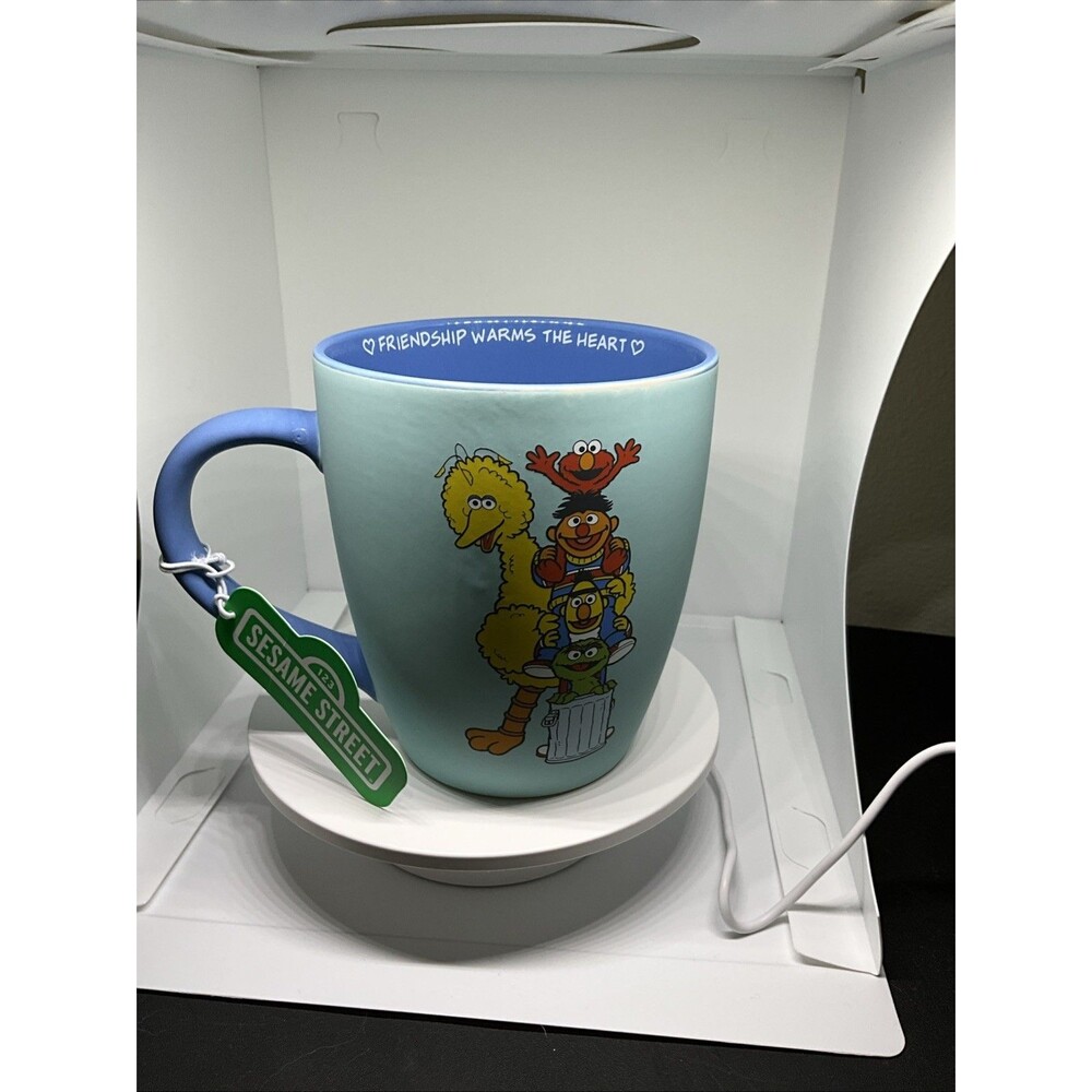 Sesame Street Coffee Mug Friendship Warms The Heart 17oz  Soft Touch Cup B86 - Picture 2 of 10